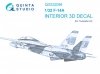 Quinta Studio QDS-32098 F-14A 3D-Printed & coloured Interior on decal paper ( Trumpeter ) (Small version) 1/32